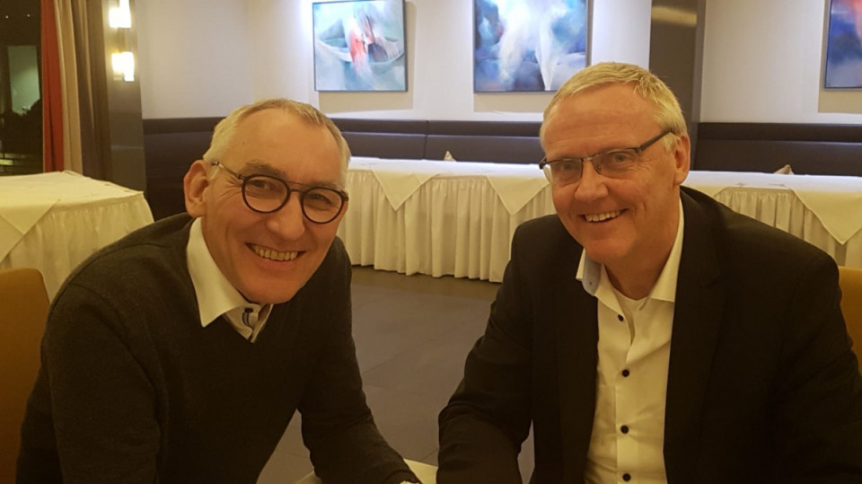 li. Heinrich Bckelhr (Prsident der Gemeindeprfungsanstalt NRW) u. Wolfram Pott (Vorsitzender KPV Mnster)