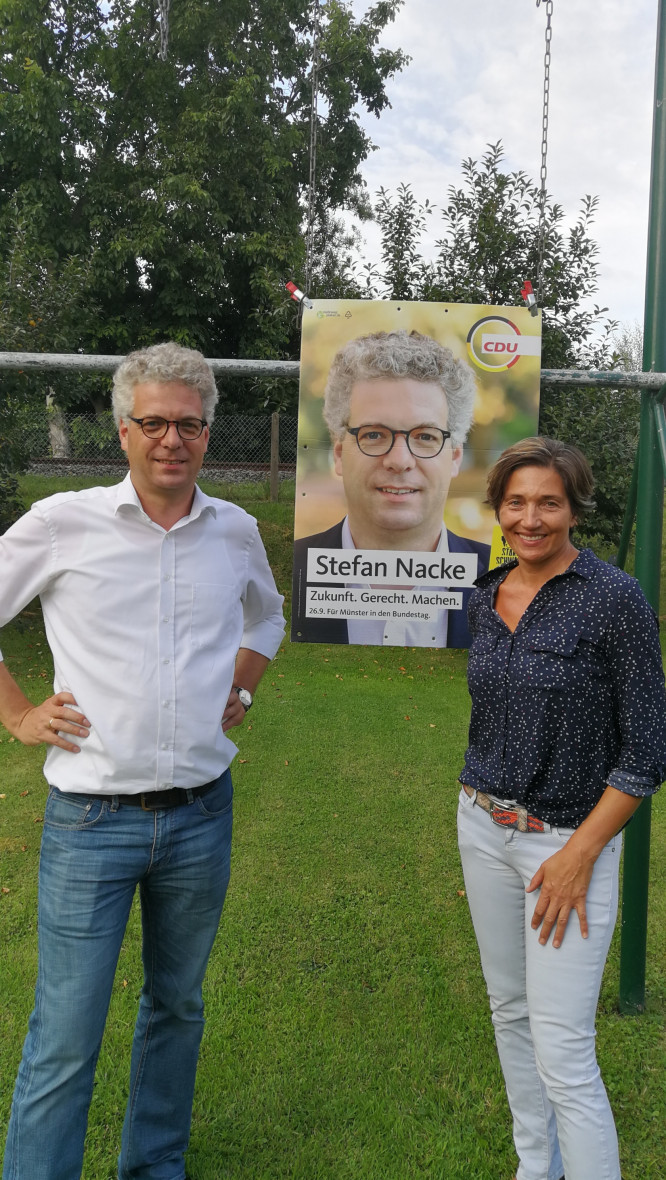 Stefan Nacke (Bundestagkandidat) und Jolanta Vogelberg (KPV Vorsitzende)